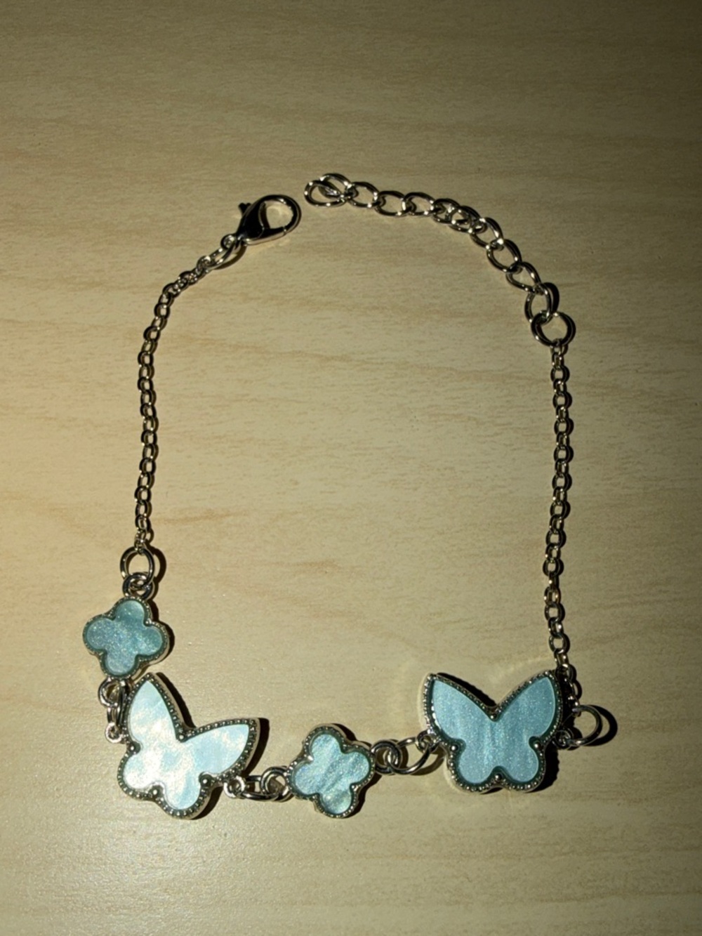 Set of (2) Butterfly & Clover Bracelet